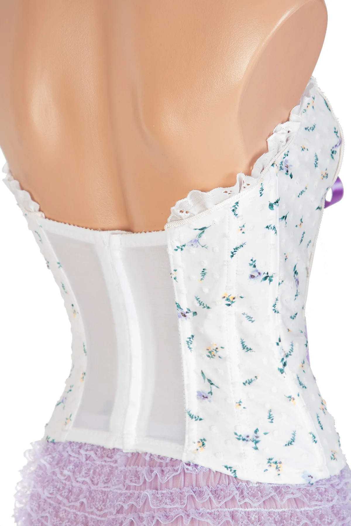 Deluxe Lace-Up Ruffle Corset - Image 3