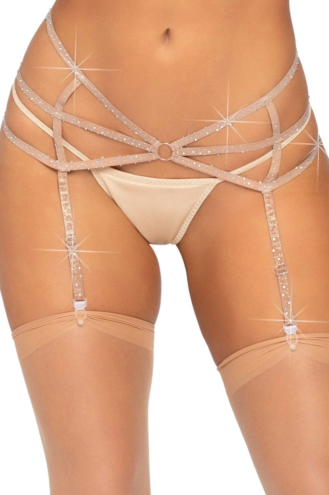 Rhinestone Cage Garterbelt - Image 5