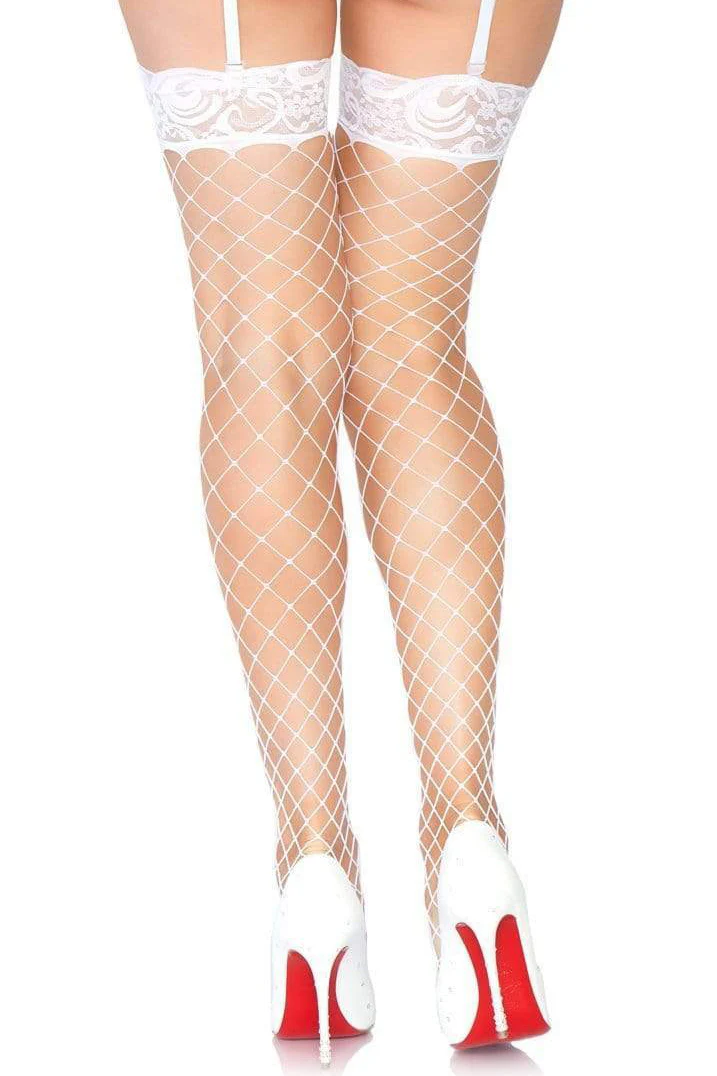Lace Top Fence Net Stockings - Image 3